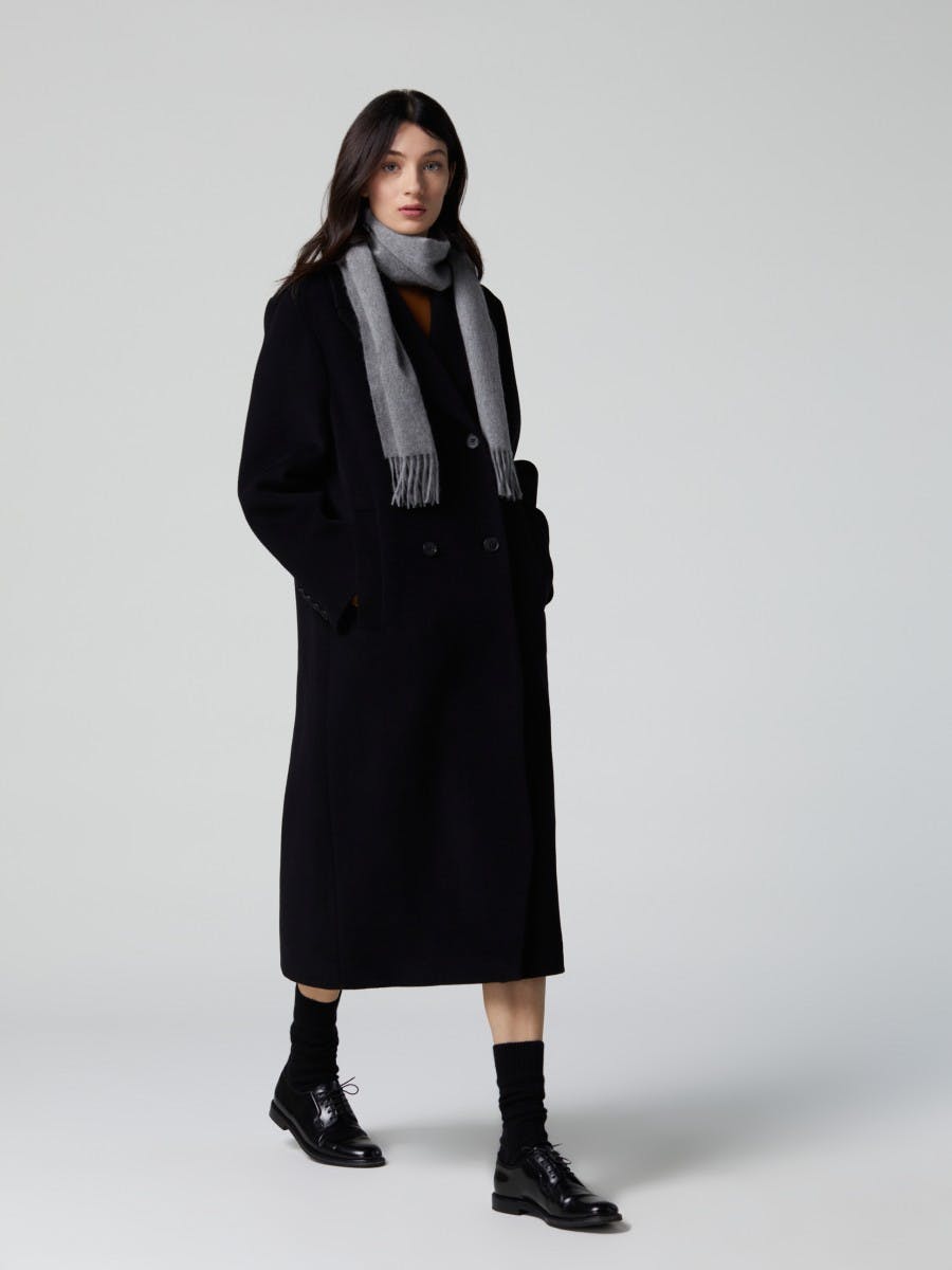 Arran Plain Women's Cashmere Small Scarf Flannel Grey | Begg x Co