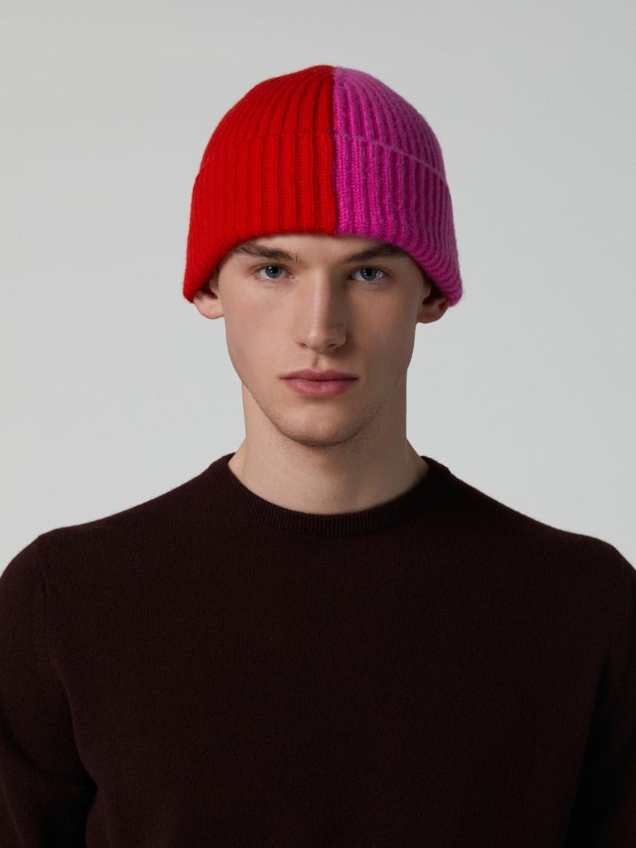 Men's Cashmere Beanie Hat | Bi-Colour Begg x Co Iconic Winter Hat