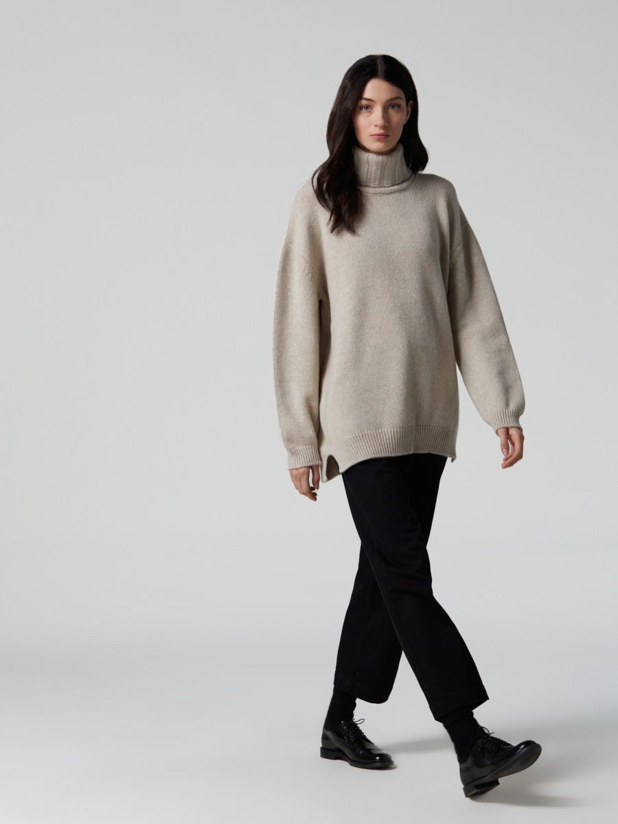 Bare Undyed Cashmere Roll Collar for women | Begg x Co