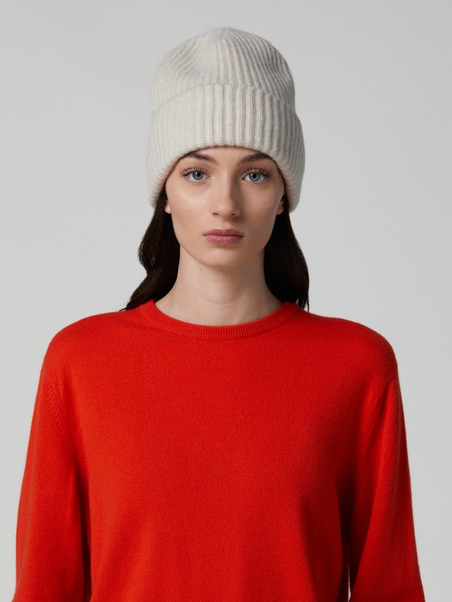 Womens Lounge Bare Undyed Cashmere Beanie | Begg x Co