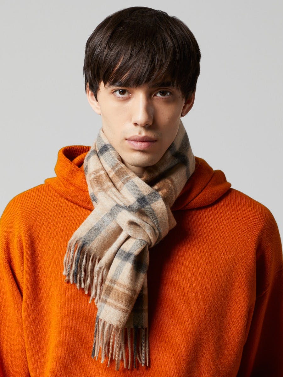 Men's Winter Warm Cashmere Scarf,Fashion Lightweight and Soft Scarves 