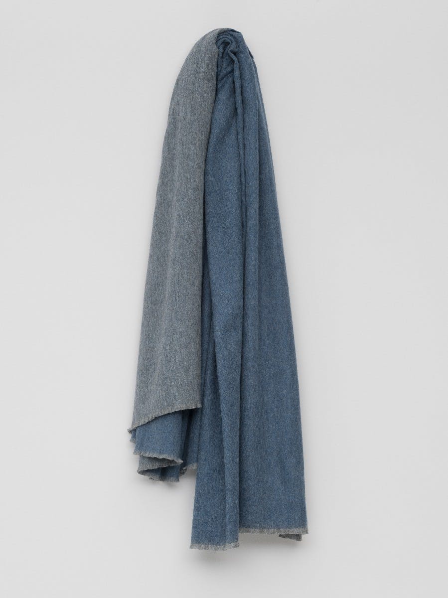 Vale Reversible Lambswool Cashmere Throw Flannel Jean | Begg x Co