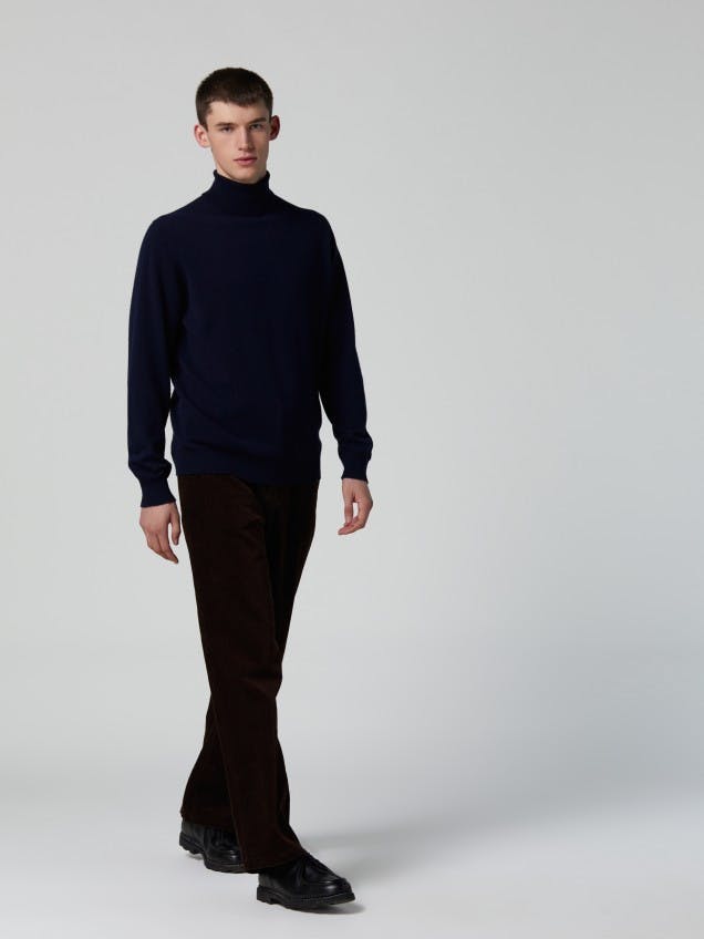 Men's Cashmere Roll Neck Sweater by Begg x Co